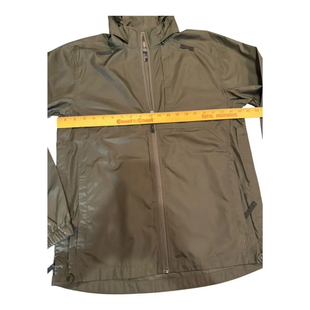 5.11 Tactical Men's Olive Green Lightweight Raincoat Windbreaker Size Small